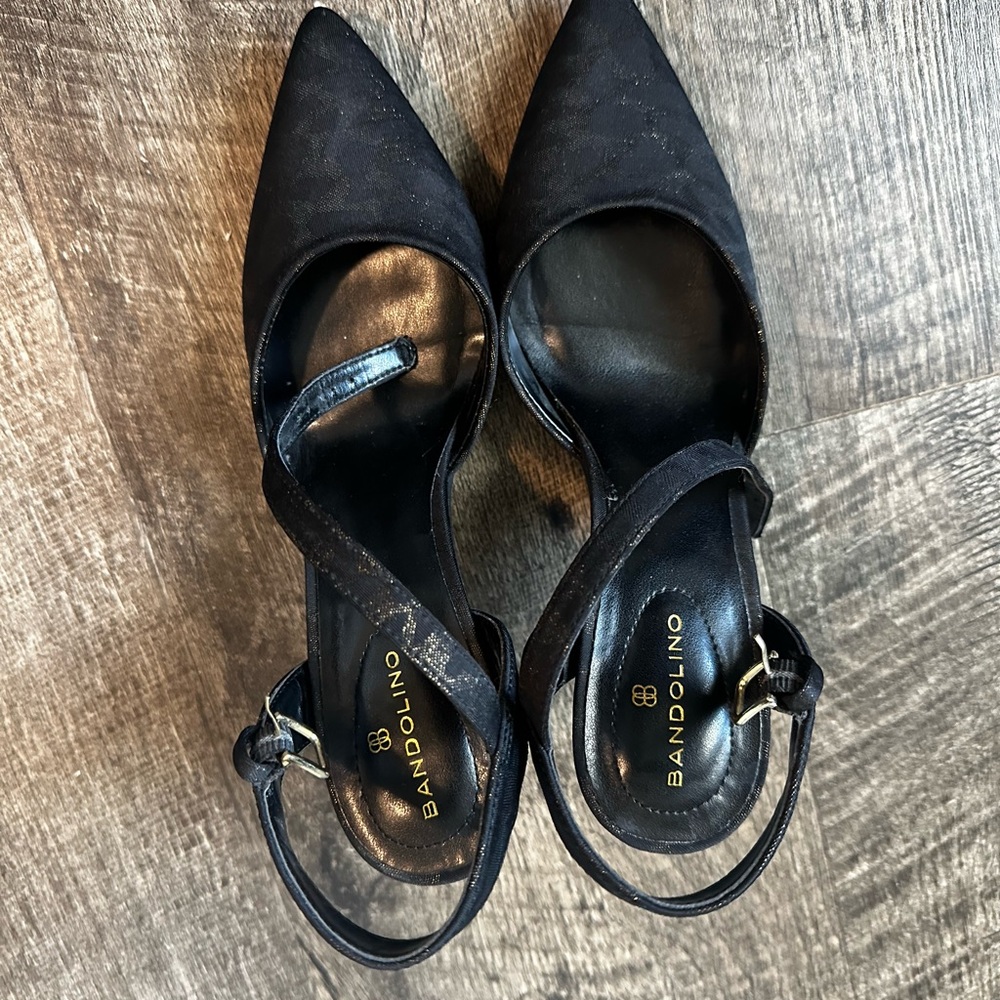 Bandolino Elegant Black Strappy Heels
